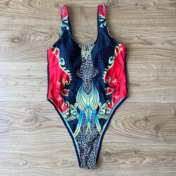 Versace Inspired High Cut Bathing Suit - Picture 3 of 6